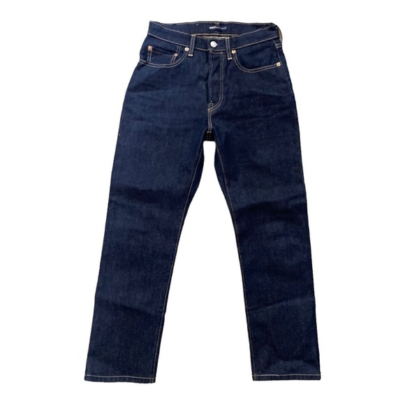 Levi's Made & Crafted 501 Original Cropped Women’s Jeans in Raw Indigo Dark Wash - Picture 6 of 12